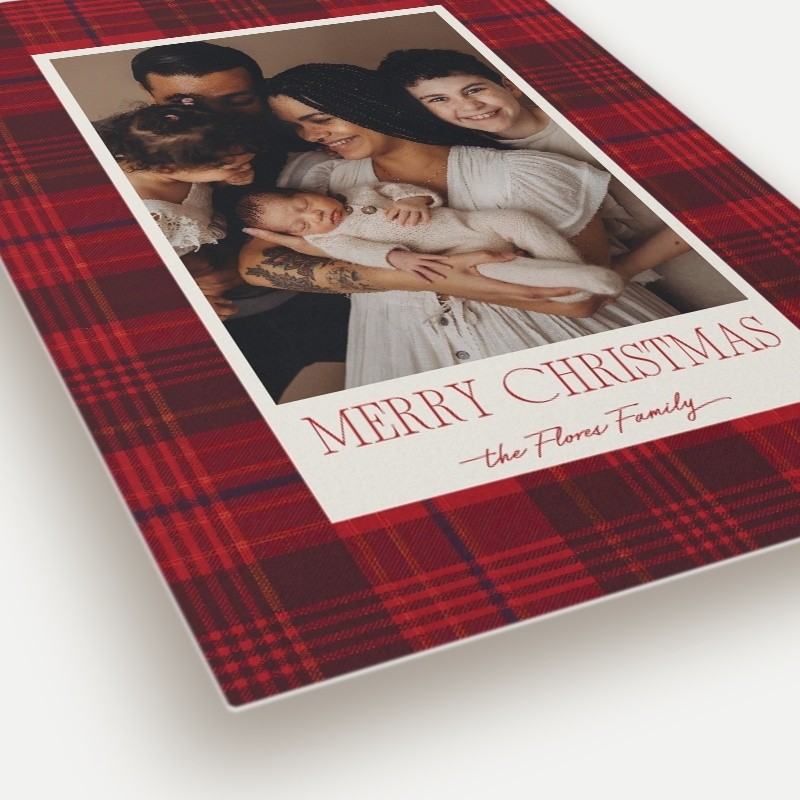 Tartan Backdrop Holiday Card