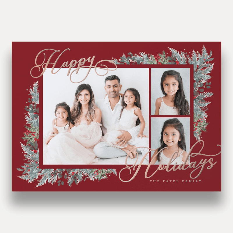 Wrapped Botanicals Holiday Card