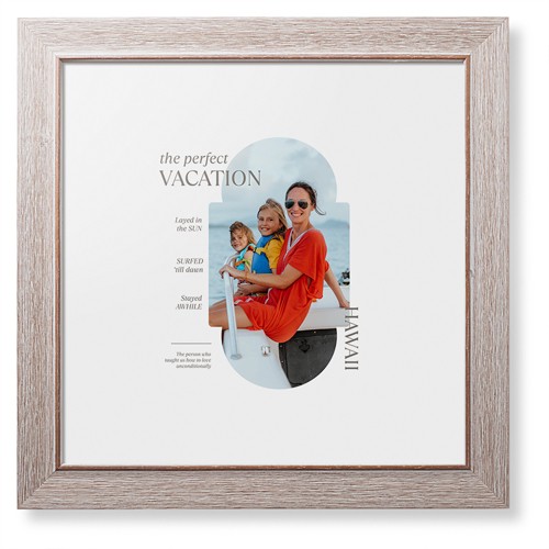 Framed Prints: Travel Infographic​ Rustic Modern Frame White Top Mat 12x12 Gray 1 Photo Shutterfly