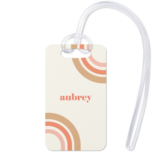 Double Rainbow 2x3 Pink  Luggage Tag