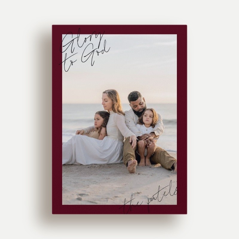 Signature Script Religious Christmas Card