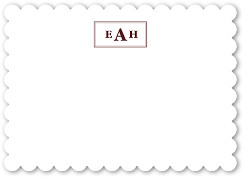 Personalized Note Cards: Alluring Arrangement 5x7 Flat Red Signature Smooth Cardstock Scallop Shutterfly