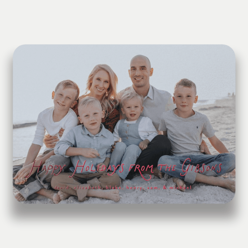 Handwritten Greeting Holiday Card