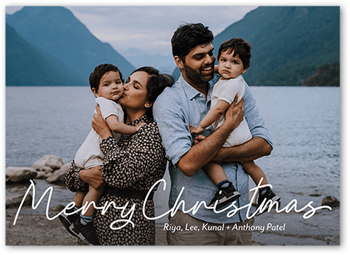 Festive Feelings 5x7 White  Holiday Card