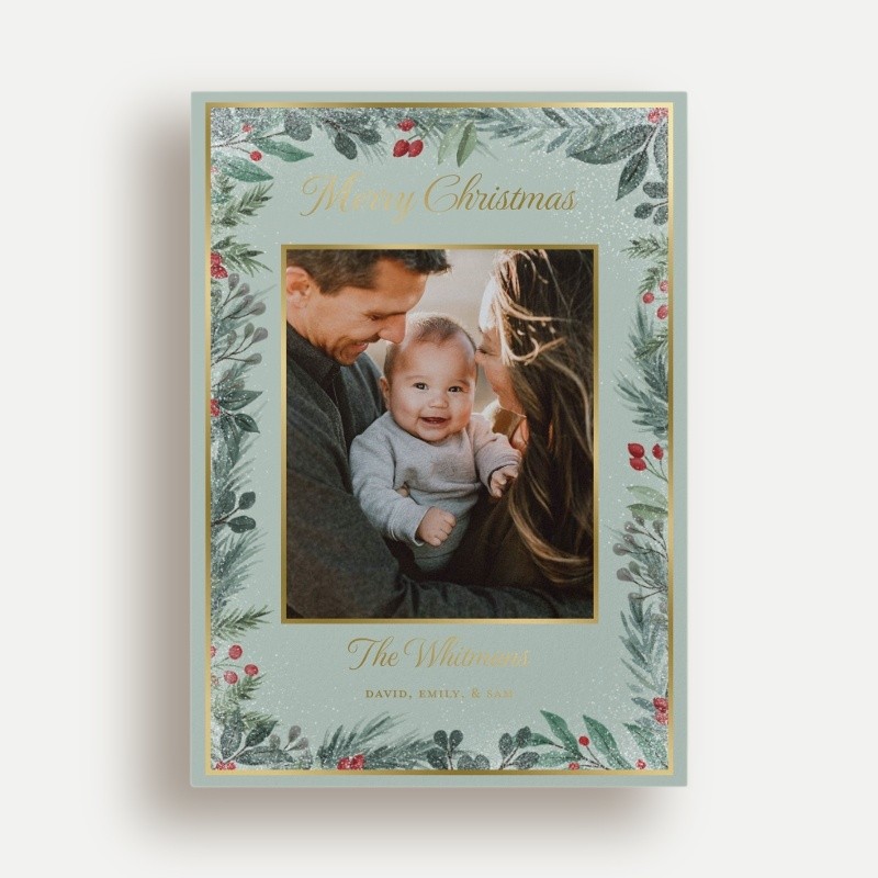 Berry Greenery Holiday Card