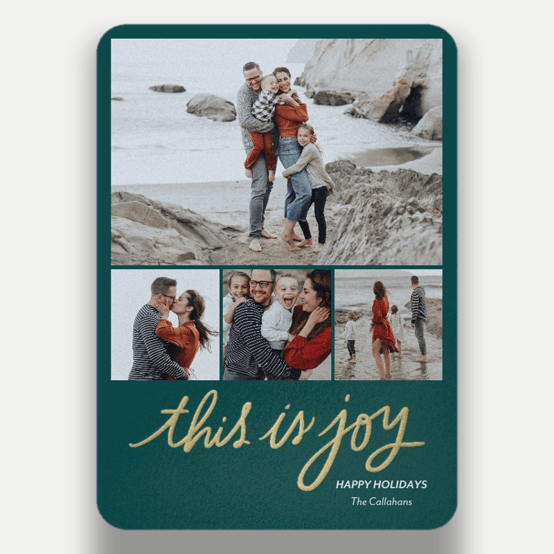 Handwritten Joy Holiday Card