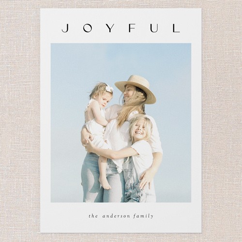 Minimal Magic 5x7 White  Holiday Card