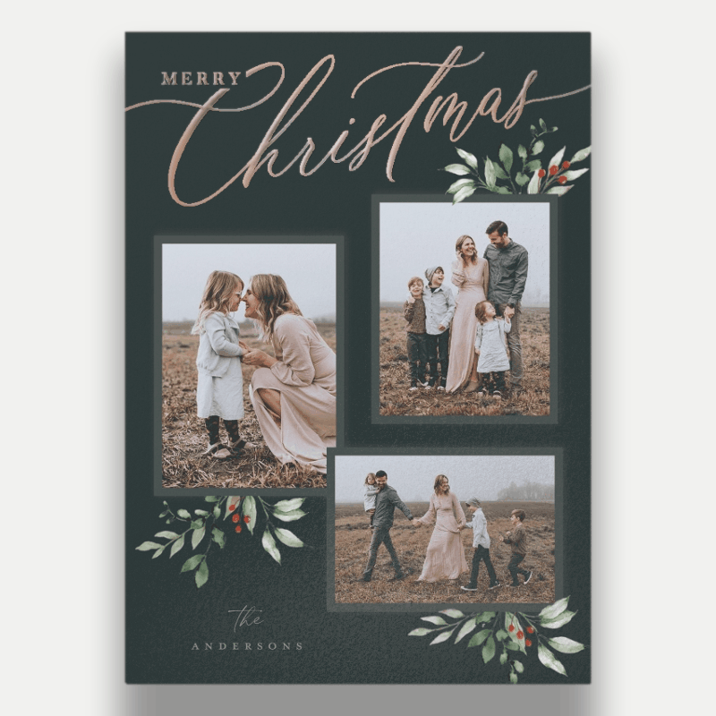 Script and Snapshots Holiday Card