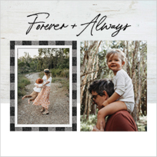 Black And White Rustic Calendar 12x12 undefined  Wall Calendar