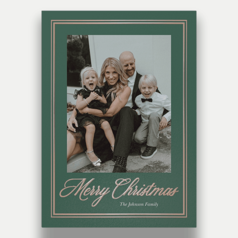 Script Border Holiday Card