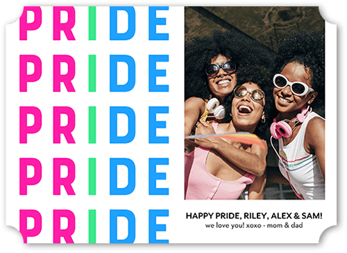 Polysexual Flag 5x7 White  Pride Card