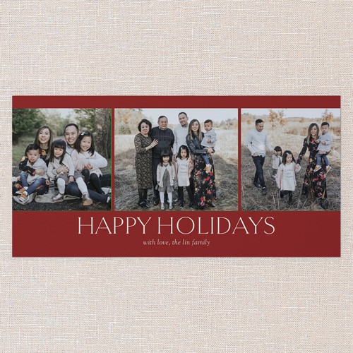 Cute Red Photo Holiday Card