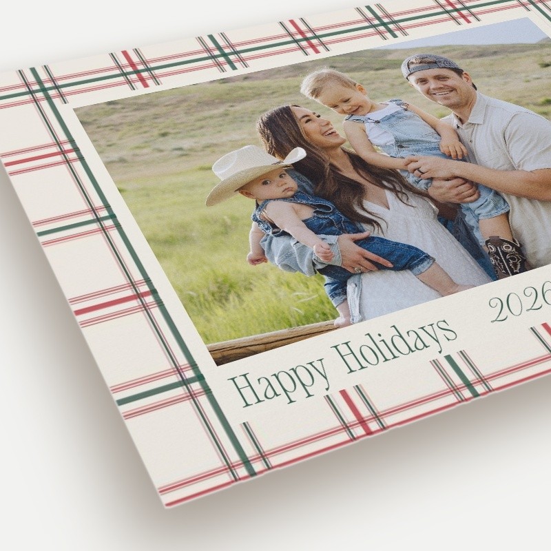 Soft Plaid Holiday Card