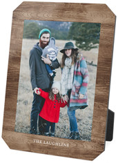 Printed Weathered Faux Wood Portrait