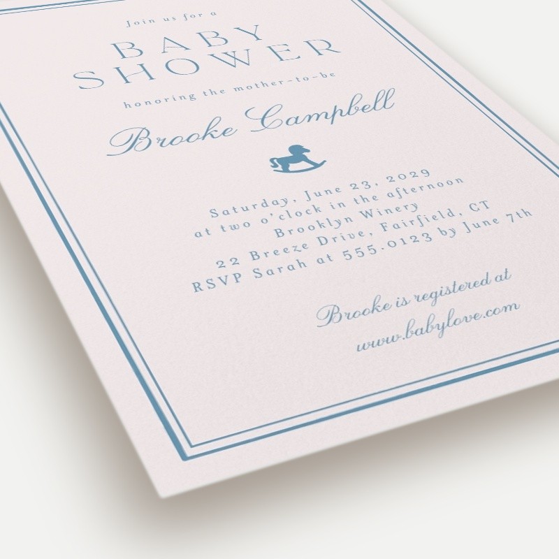 Little Rocking Horse Baby Shower Invitation