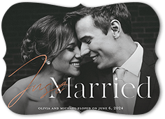 Just Married Calligraphy