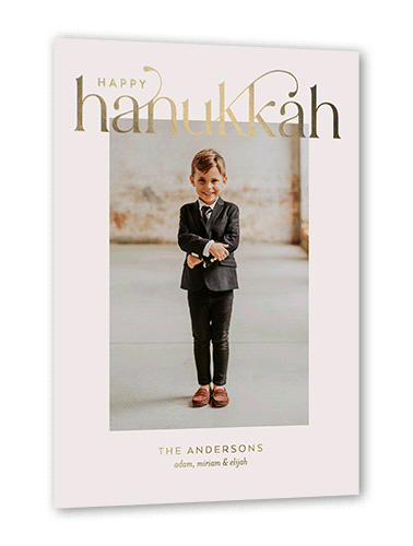 Luxurious Merry 5x7 Gray  Holiday Card