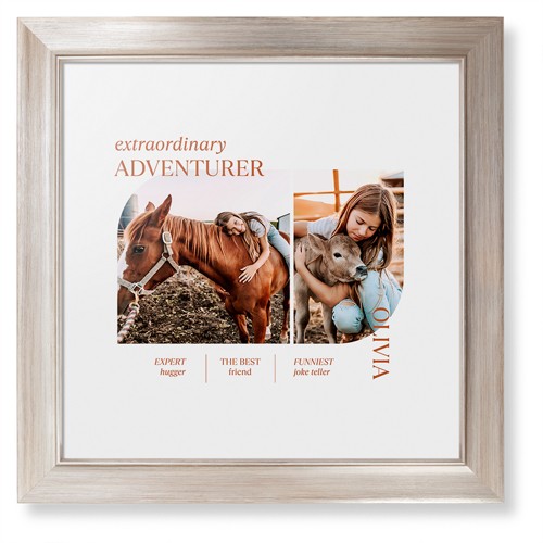Framed Prints: Favorite Infographic​ Metallic Modern Frame 16x16 Brown 2 Photos Shutterfly