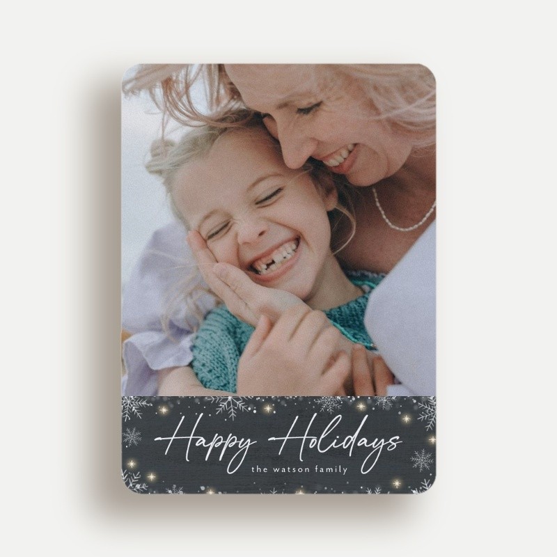Snowflurry Script Holiday Card