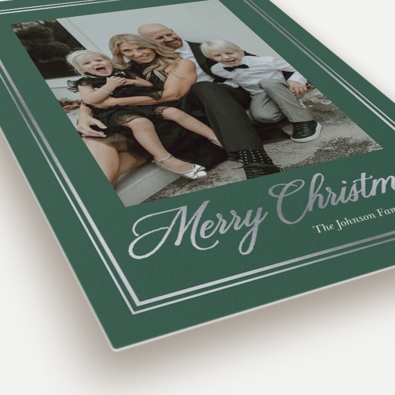 Script Border Holiday Card