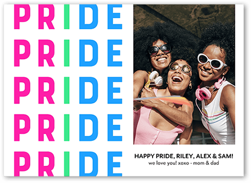 Polysexual Flag 5x7 White  Pride Card