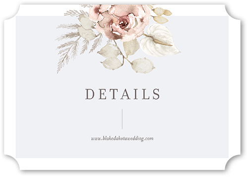 Pastel Hues 3.5x5 Gray  Wedding Enclosure Card