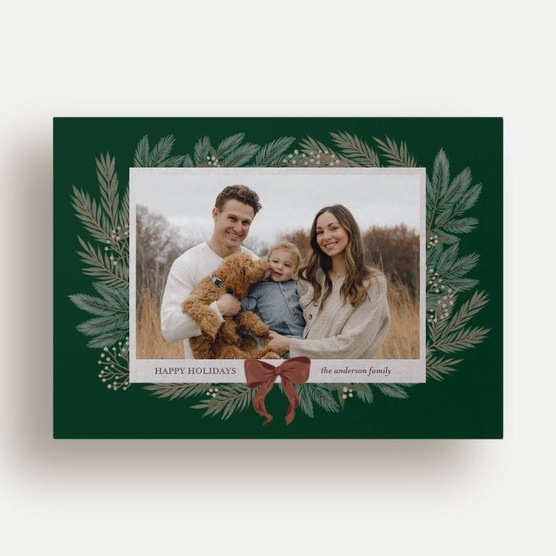 Pine Bow Holiday Card