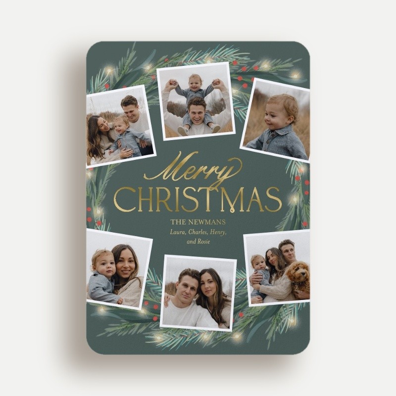 Encircled Wreath Holiday Card