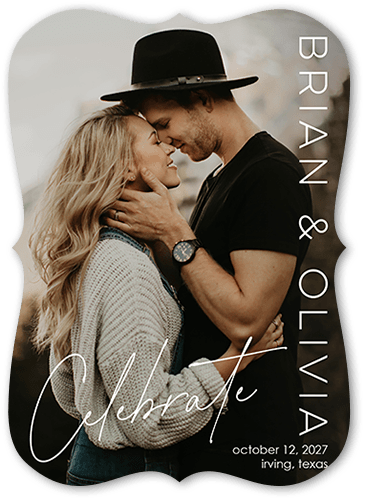 Modern Selection 5x7 White  Save The Date