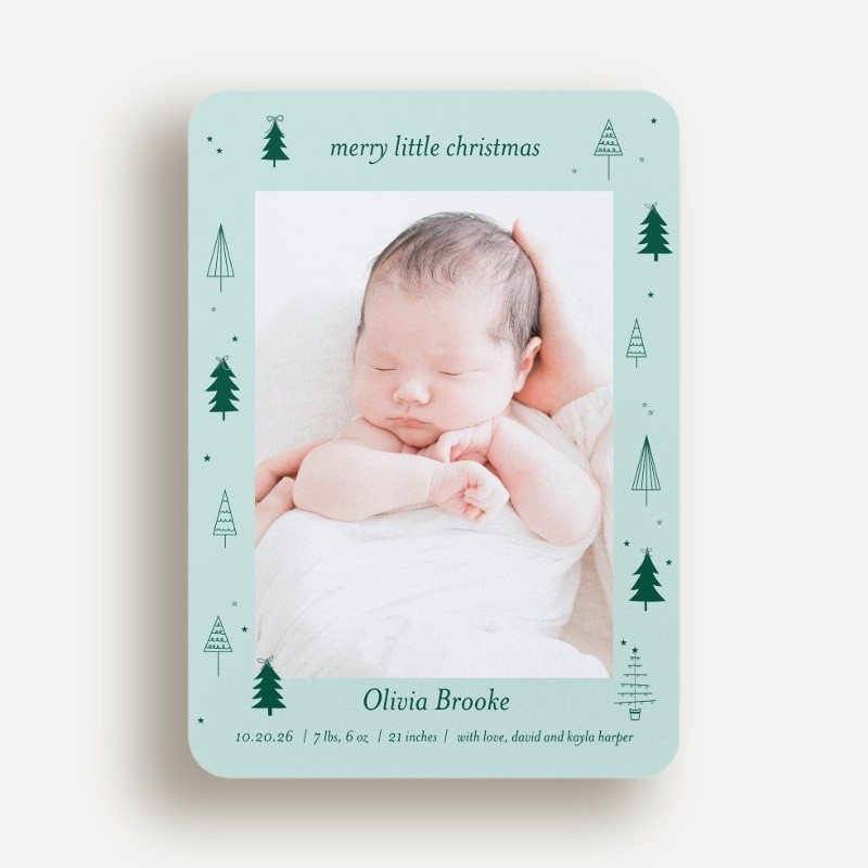 Whimsical Trees Birth Announcement