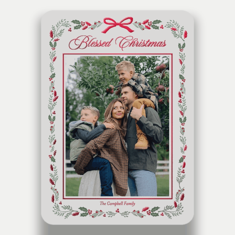 Painted Botanical Holiday Card