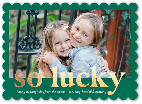 Lucky Serif 5x7 Green  St. Patrick's Day Card