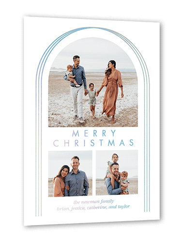 Gleaming Arch 5x7 White  Holiday Card