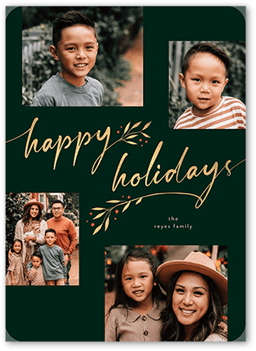 Evergreen Jubilee 5x7 Black  Holiday Card