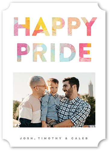 Gleaming Passion 5x7 White  Pride Card