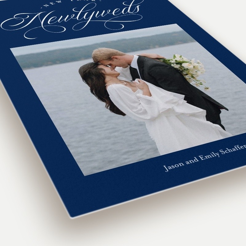 Flourished Newlyweds New Year's Card