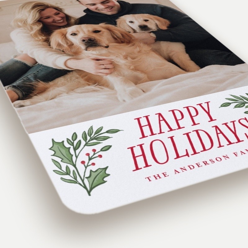Holly Sprigs Holiday Card