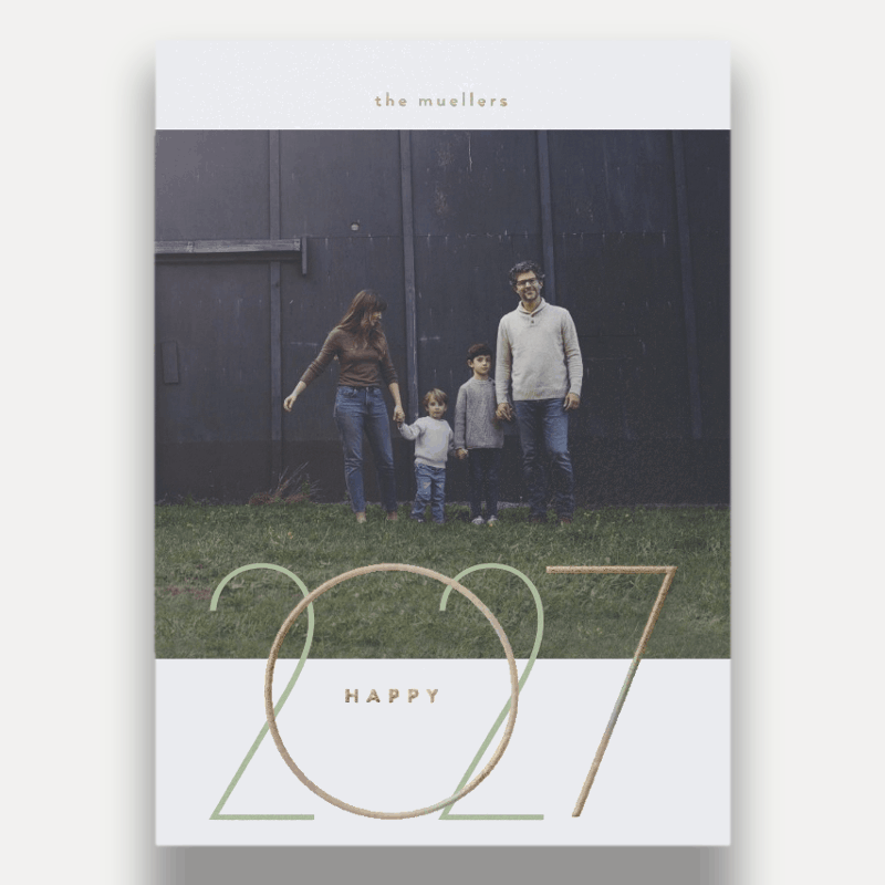 Chic Shimmer New Year's Card
