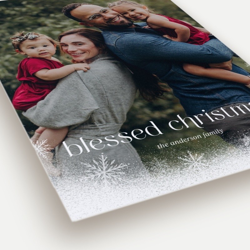 Snowy Overlay Holiday Card