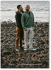 A Sentimental Date 5x7 Foil Stamped