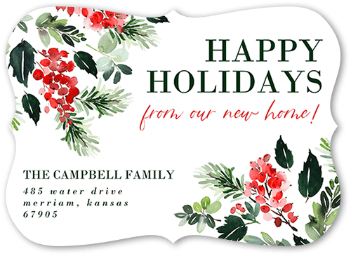 Holly Homecoming 5x7 White  Moving Announcement