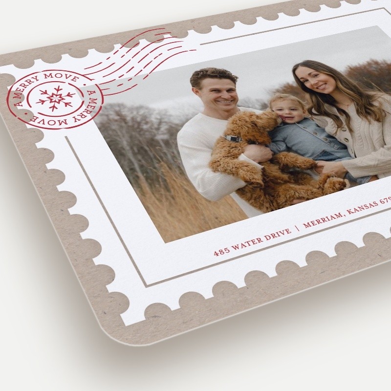 Merry Postmark Moving Announcement