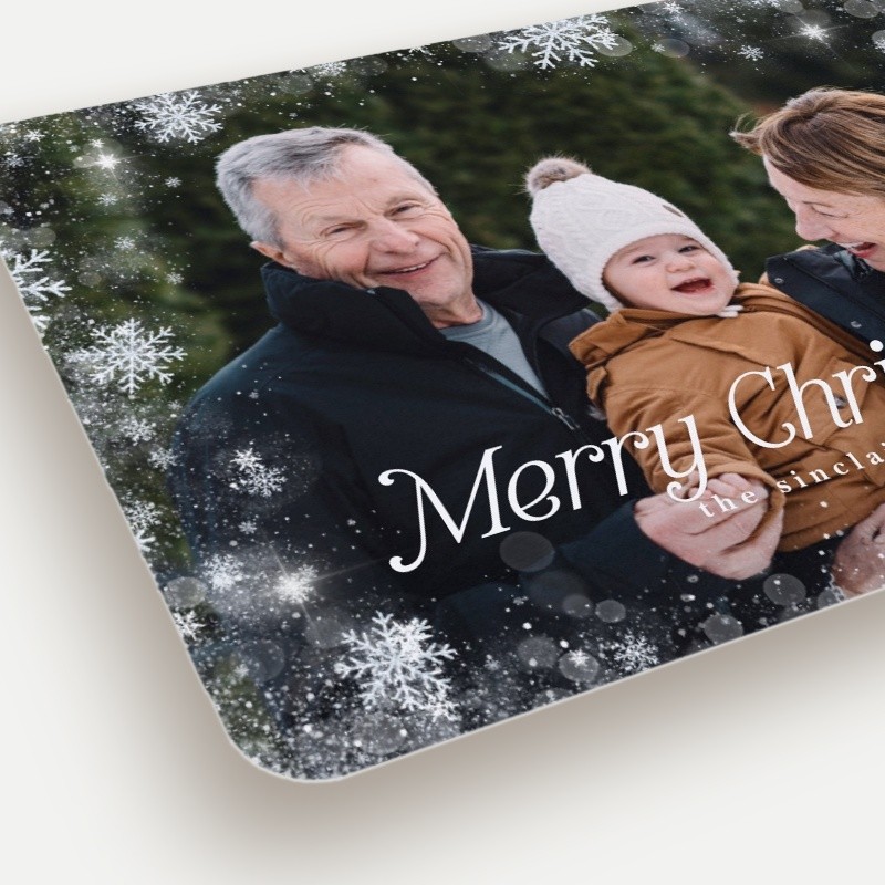 Falling Snowflakes Holiday Card
