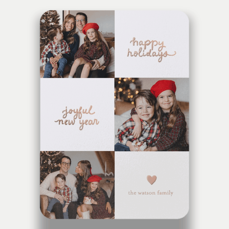 Checkered Collage Holiday Card