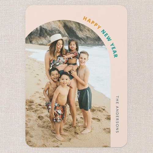 Beige Classy New Year Card