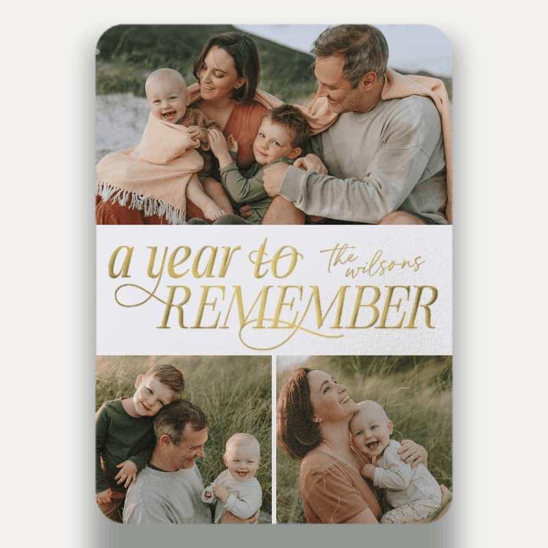 Looking Back New Year's Card