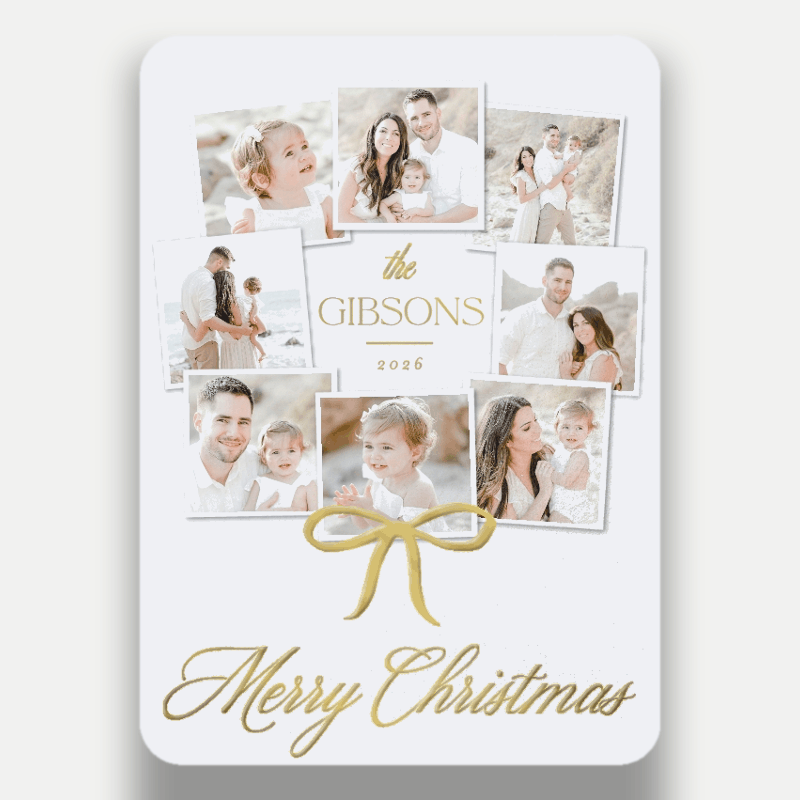 Bow Wreath Holiday Card