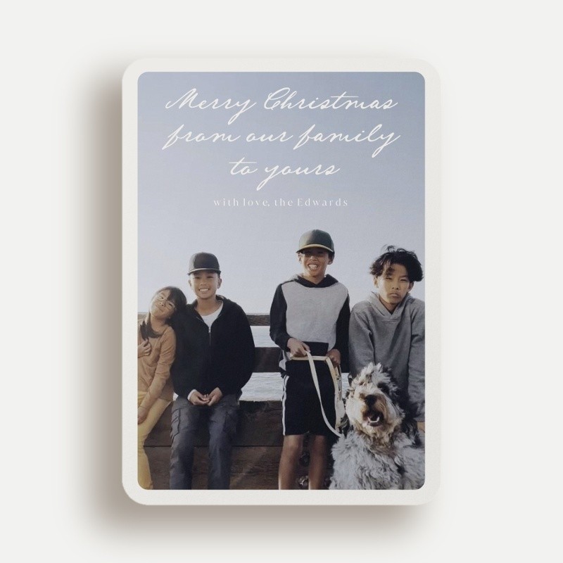 Script Greeting Holiday Card