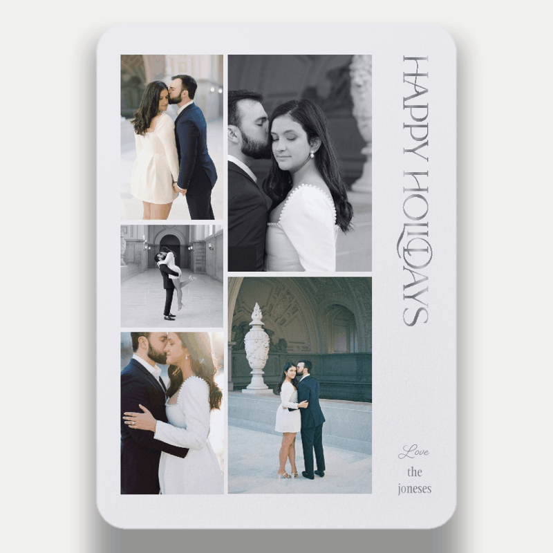 Vertical Swash Holiday Card