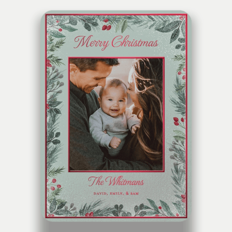 Berry Greenery Holiday Card